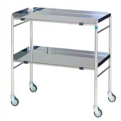 Dressing Trolley - 75cm x 45cm - 2 Steel Shelves