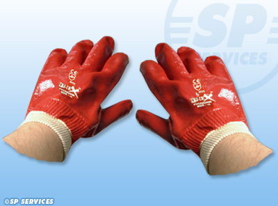 Red PVC Heavy Duty Gloves