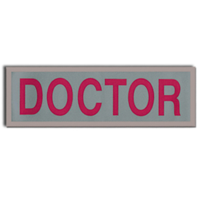 Large Reflective Badge Doctor