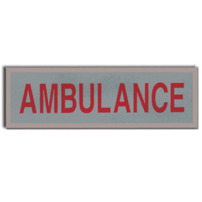 Small Reflective Badge Ambulance Red