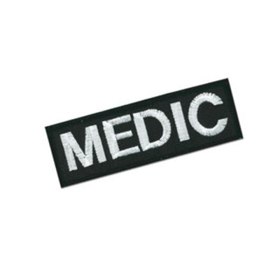 Cloth Badge - Medic - Black