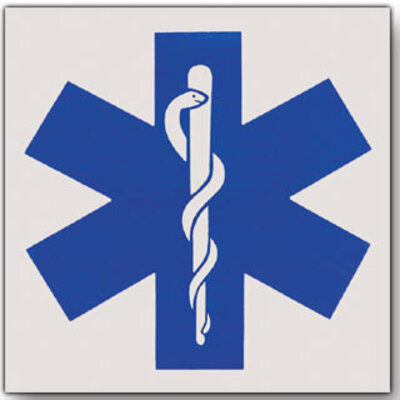 Star of Life Reflective Decals - 76 x 76mm