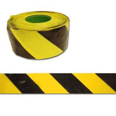 Social Distancing Floor Tape - Black / Yellow