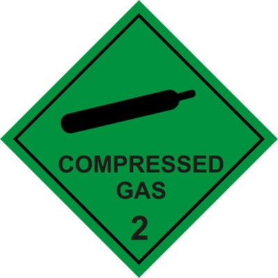 Magnetic Compressed Gas Diamond Sign - 100 x 100mm